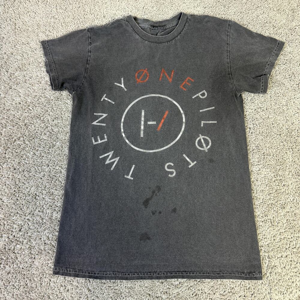 Twenty One Pilots Shirt Mens S Black Graphic Crew Neck Cotton Jersey Tagless
